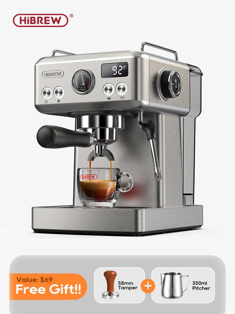 HiBREW 20Bar Semi Automatic Espresso Cold and Hot Coffee Machine