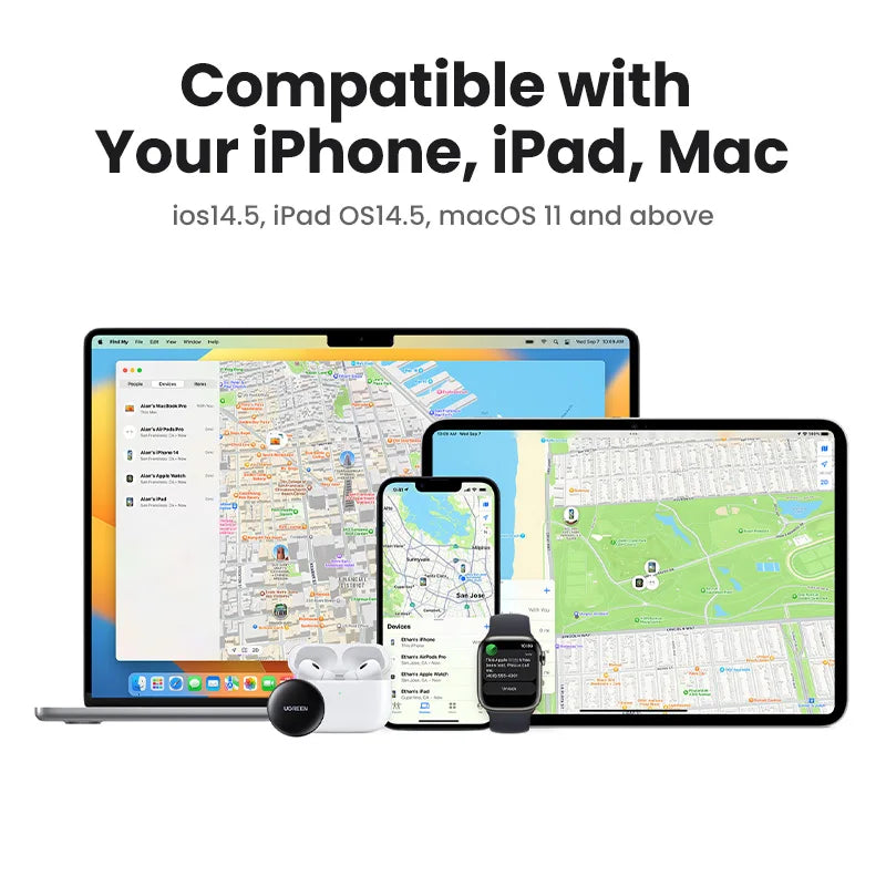 UGREEN Keychain GPS Tracker with Apple Find My Support